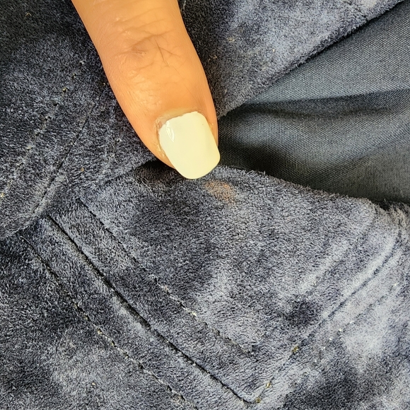 Vigoss Genuine Leather Motorcycle Jacket Women's XS Blue Cropped Long Sleeve - Picture 10 of 11